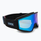 Skibrille UVEX Blast CV matte black/mirror blue
