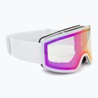 Skibrille UVEX Provoqe V white matt/vario pink mirror