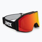 Skibrille UVEX Gravity FM black matt/mirror red/orange/clear