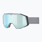 Skibrille UVEX Gravity FM rhino matt/mirror ice/green/clear