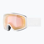 Skibrille UVEX Victorious S V white matt/vario rose mirror