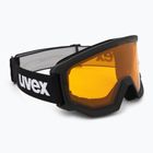Skibrille UVEX Athletic LGL black matt/yellow/clear