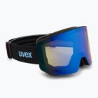 Skibrille Uvex Lace Attract FM black matt/mirror blue
