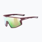 Sonnenbrille Uvex Skyryse burgundy matt/mirror rose