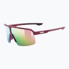 Sonnenbrille UVEX Ramp burgundy matt/mirror rose