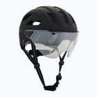 Fahrradhelm UVEX Stride Visor black matt/lite mirror silver