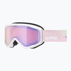 Kinder-Skibrille UVEX Speedy Nova FM S2 white matt/mirror rose