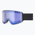 Skibrille UVEX Scenic P S0-S4 black matt/mirror blue/pola