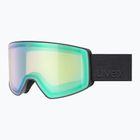 Skibrille UVEX Scenic FM S2 black matt/mirror green