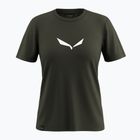 Damen-T-Shirt Salewa Solid Dry dark olive