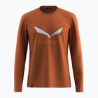 Herren-Longsleeve Salewa Solidlogo Dry bombay brown