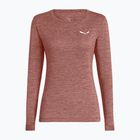 Damen-Trekking-Longsleeve Salewa Puez Melange Dry desert pink melange