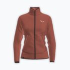 Damen-Trekkingsweatshirt Salewa Puez Warm Full Zip etruscan red