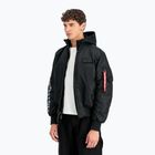 Herren Alpha Industries MA-1 D-Tec Sleeve Embroidery Bomber schwarz/reflektierende Jacke