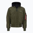 Alpha Industries MA-1 D-Tec Herrenjacke dunkelgrün/schwarz