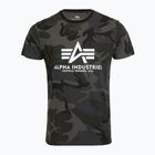 Herren Alpha Industries Basic Camo schwarz camo polo shirt