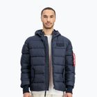 Herren Alpha Industries Kapuzenpuffer Faux Down Jacke rep.blue