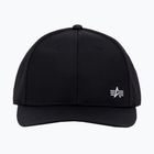 Alpha Industries Metal Label Rep schwarz/metallsilberne Baseballkappe