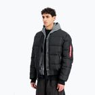 Herren Steppjacke Alpha Industries MA-1 Logo Puffer Bomber black