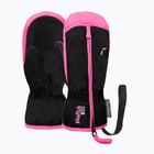 Kinder Skihandschuhe Reusch Ben Mitten black/ knockout pink