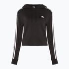 adidas Essentials 3-Streifen Cropped Loose Fit Damen Sweatshirt schwarz/weiß