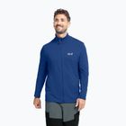 Herren-Trekkingsweatshirt  Jack Wolfskin Litestride Full Zip blue orchid