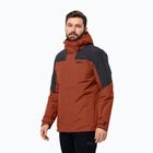 Jack Wolfskin Herren Regenjacke Romberg 3in1 karminrot