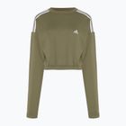 Damen adidas Hyperglam Crop Crew Sweatshirt Fokus oliv