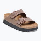 Badelatschen BIRKENSTOCK Arizona Flex Platform Birko-Flor mocca