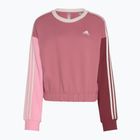 adidas Essentials 3-Stripes Crop Damen Sweatshirt rosa strata/shadow red/bliss pink/wonder quartz