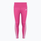 Kinder-Leggings adidas Essentials Aerorady 3-Stripes High Waisted halbtransparent fuchsia/weiß