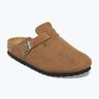 Badelatschen BIRKENSTOCK Boston Suede Leather dark tea