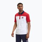 Poloshirt Herren FILA Lianshan Blocked bright white-true red