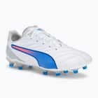 PUMA King Pro FG/AG Herren Fußballschuhe puma weiß/blauemazing/flach hellgrau/sunset glow