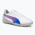 PUMA King Match TT Jr Kinder-Fußballschuhe puma weiß/bluemazing/flat light grey/sunset glow