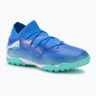 Fußballschuhe Kinder PUMA Future 7 Match TT + Mid Jr bluemazing/puma white/electric peppermint