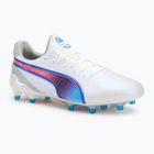 PUMA King Ultimate FG/AG Fußballschuhe puma weiß/bluemazing/flat light grey/sunset glow