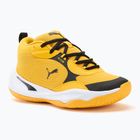 PUMA Playmaker Pro JR Kinder Basketball-Schuhe gelb sizzle/puma blackl
