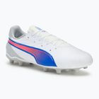 PUMA King Match FG/AG Jr Kinder-Fußballschuhe puma weiß/bluemazing/flat light grey/sunset glow