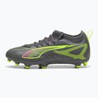 Fußballschuhe Kinder PUMA Ultra 5 Match FG/AG Jr matte aged silver/yellow alert/puma aged silver