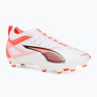 Fußballschuhe Kinder PUMA Ultra 5 Match FG/AG Jr puma white/puma black/glowing red