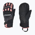 Skihandschuhe Kinder ZIENER Luron Aquashield PR Mitten black/pink vani