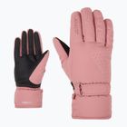 Damen-Skihandschuhe ZIENER Kisar Aquashield rose blossom