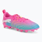 Kinder Fußballschuhe PUMA Future 9 Play FG/AG Jr poison pink/puma white/sun stream/bright aqua/puma black