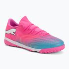 Fußballschuhe PUMA Future 9 Match Fusion TT poison pink/puma white/sun stream/bright aqua/puma black