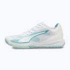Handballschuhe PUMA Accelerate Pro 4 Game On puma white/baltic sea blue/fresh water