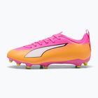 Kinder Fußballschuhe PUMA Ultra 6 Play FG/AG Jr poison pink/puma white/sun stream/bright aqua/puma black