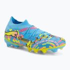 Fußballschuhe PUMA Future 9 Match Advanced Level FG/AG puma white/blue glimmer/pink glimmer/yellow alert