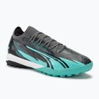 PUMA Ultra Match Rush TT stark grau/puma weiß/electro aqua Fußballschuhe