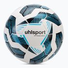 Uhlsport Fairtrade Top Training Addglue Fußball weiß/schwarz/fluo blau Größe 4